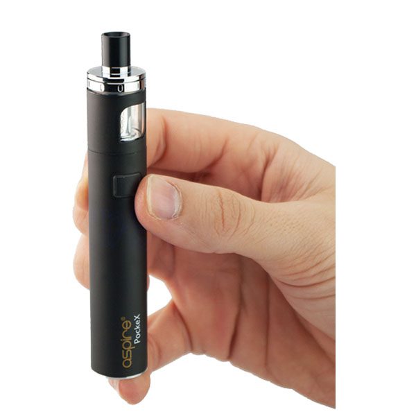 Aspire Pockex e-cigaret holdes i en hånd